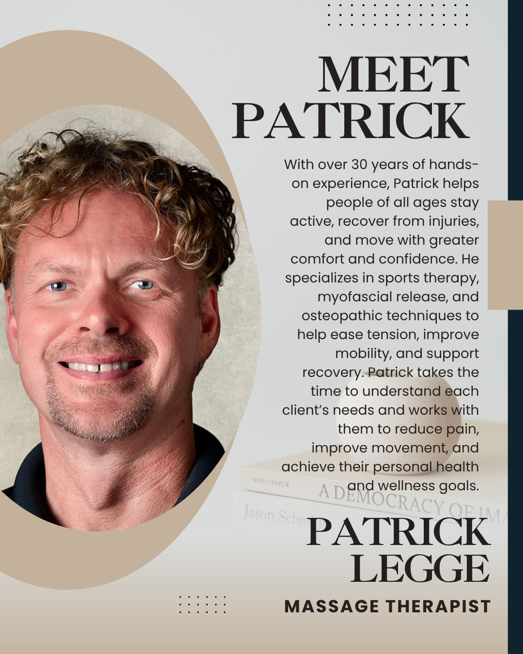 Featured image for “Massage Therapy Awareness Week 2026 – Patrick Legge”